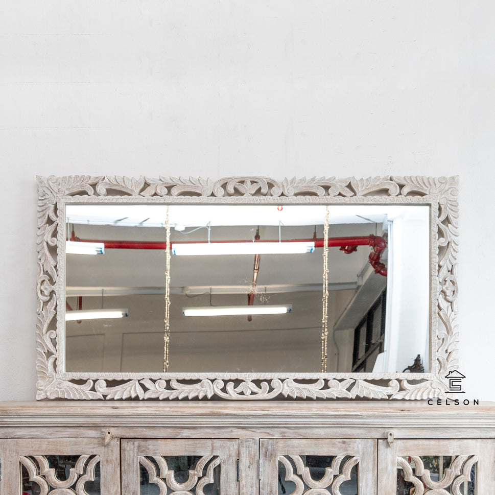 Kai Carved Wooden Mirror