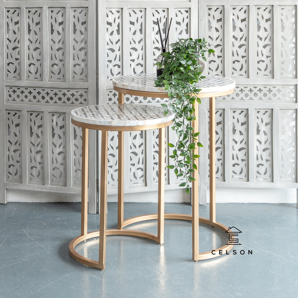 Katie Mother of Pearl Inlay Nesting Tables
