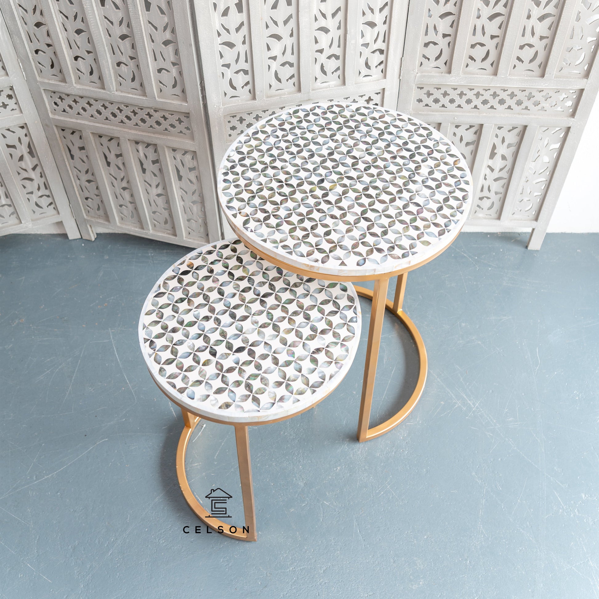 Katie Mother of Pearl Inlay Nesting Tables