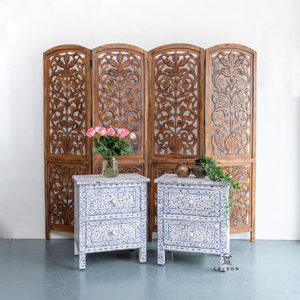 Kathryn Bone Inlay Bed Side