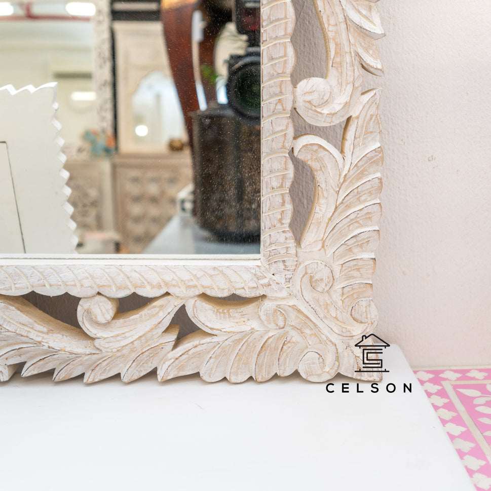 Kai Carved Wooden Mirror