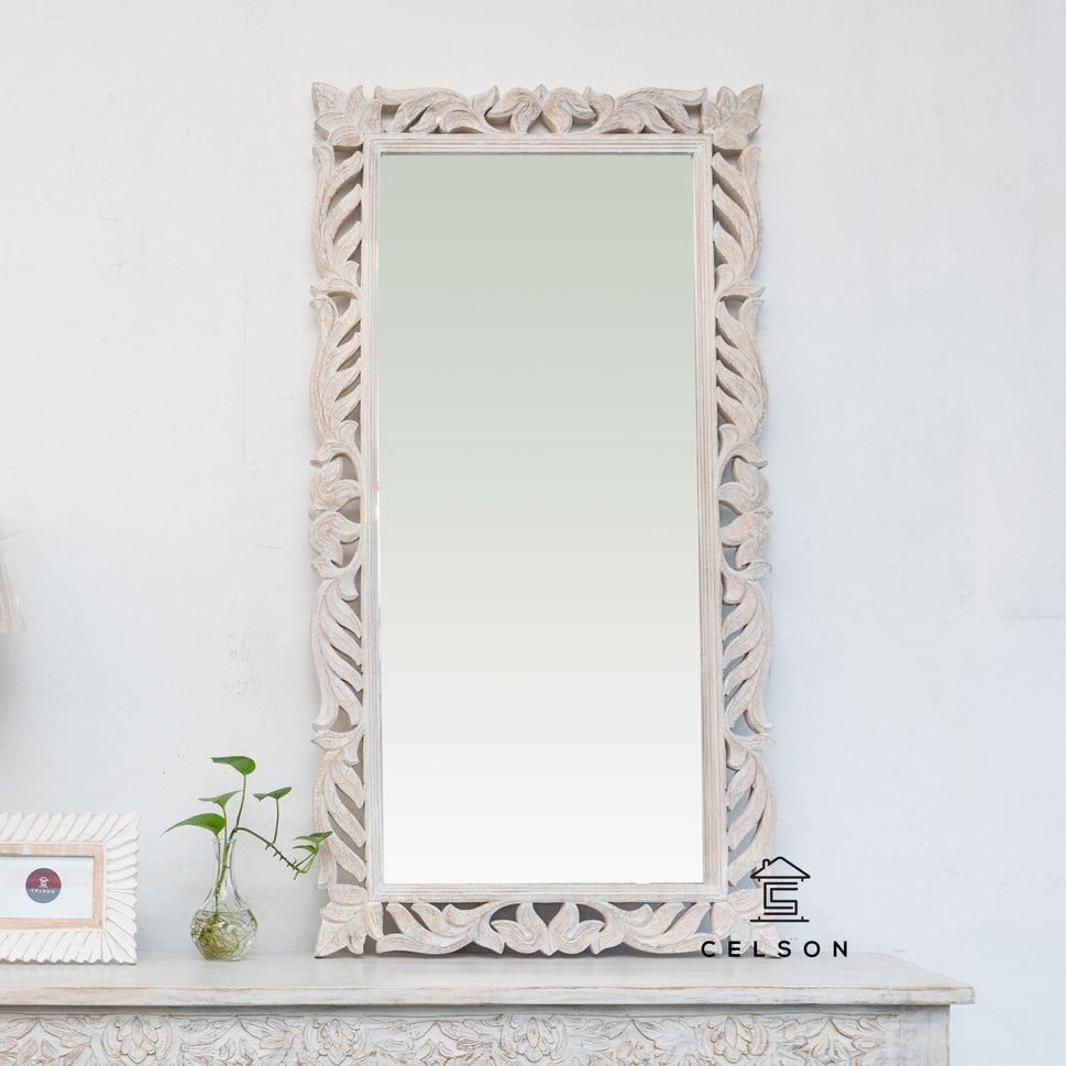 Kai Carved Wooden Mirror