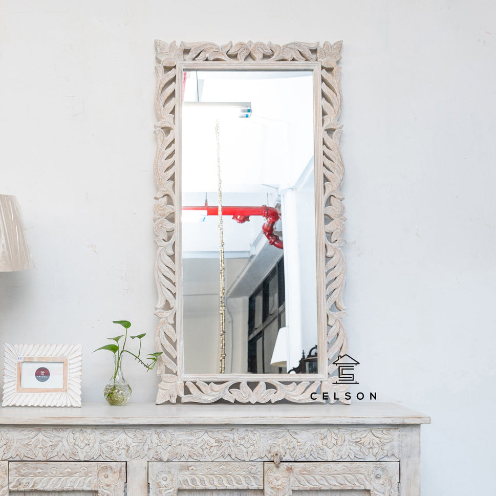 Kai Carved Wooden Mirror