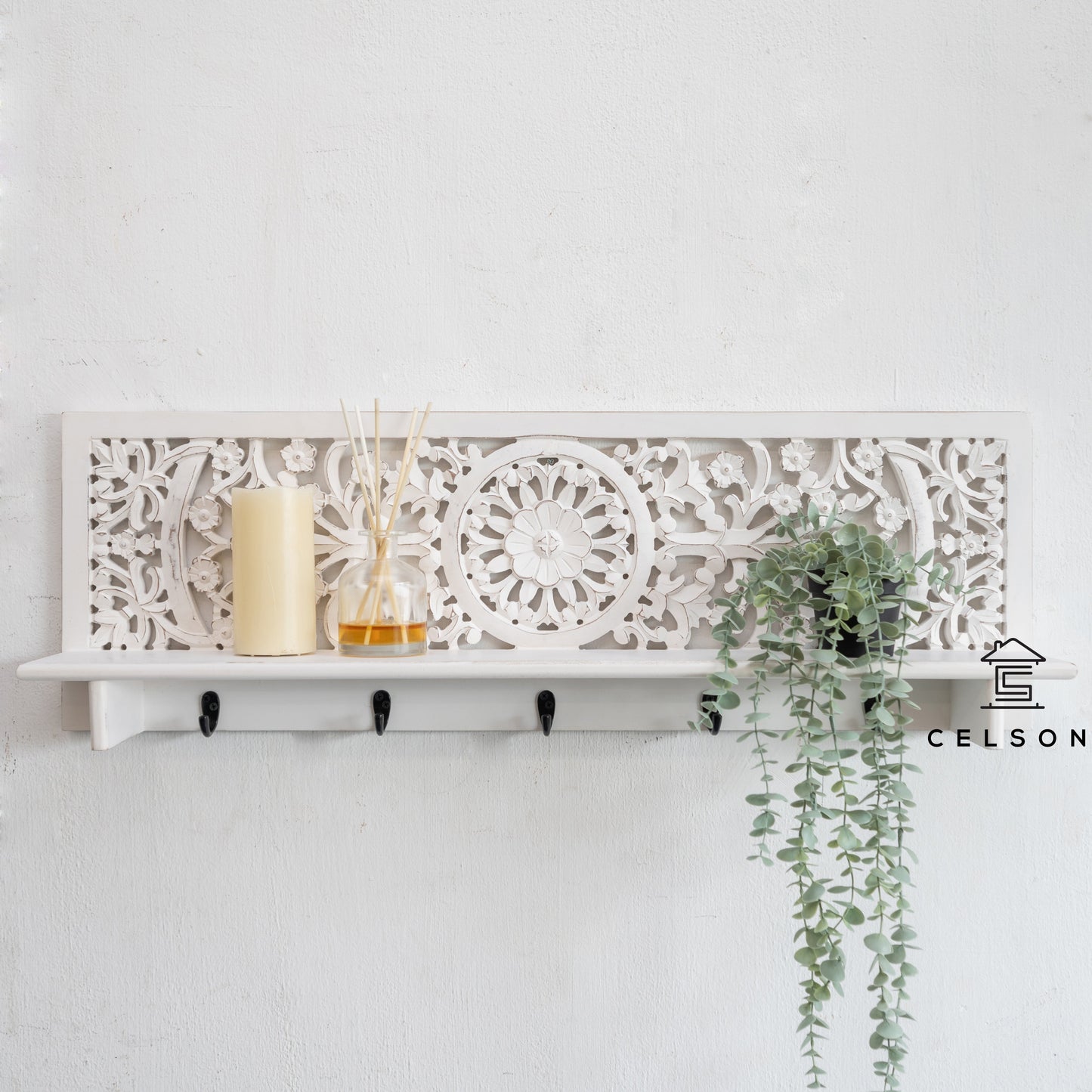 Debra Hand Carved Wall Shelve