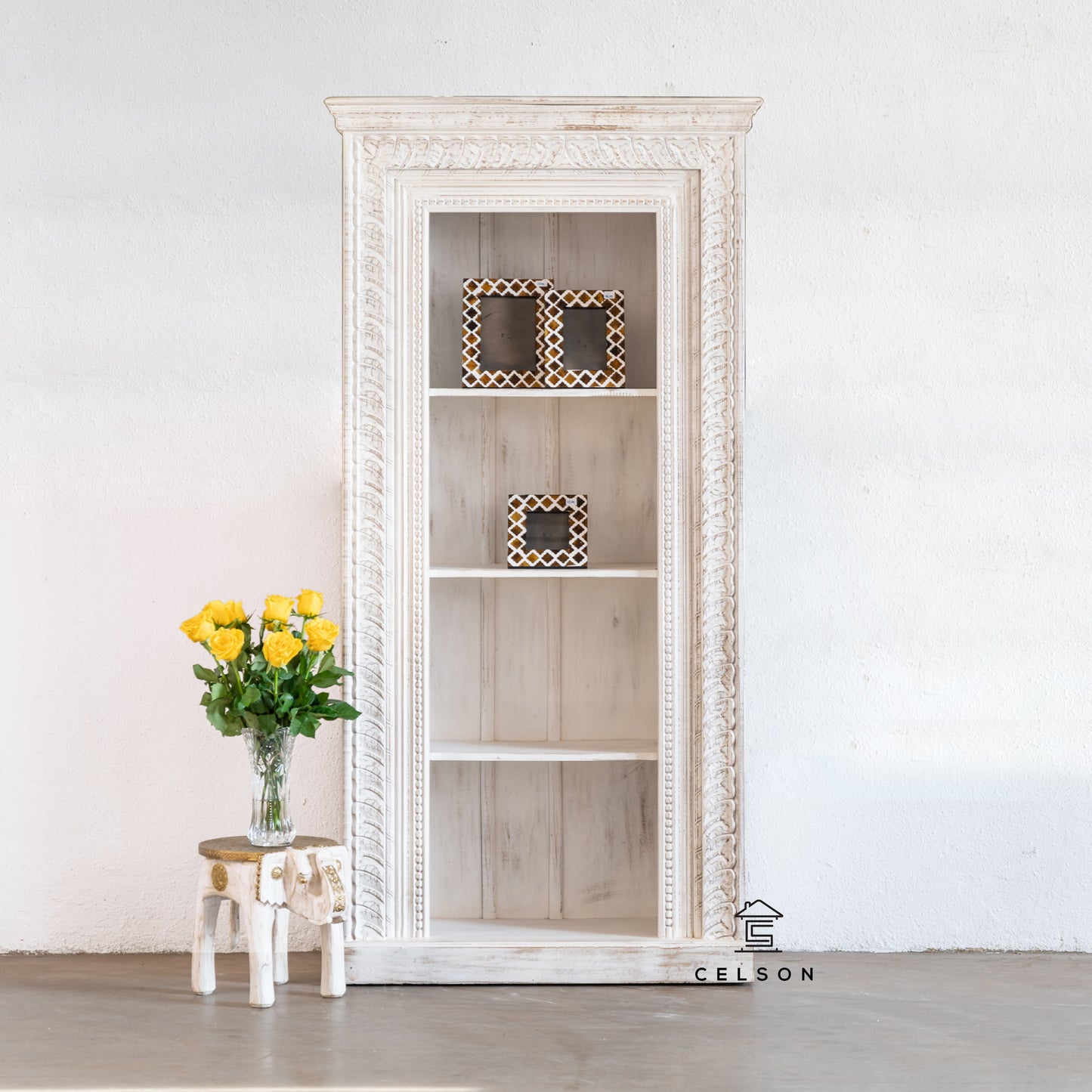 Paola  Carved Bookshelf