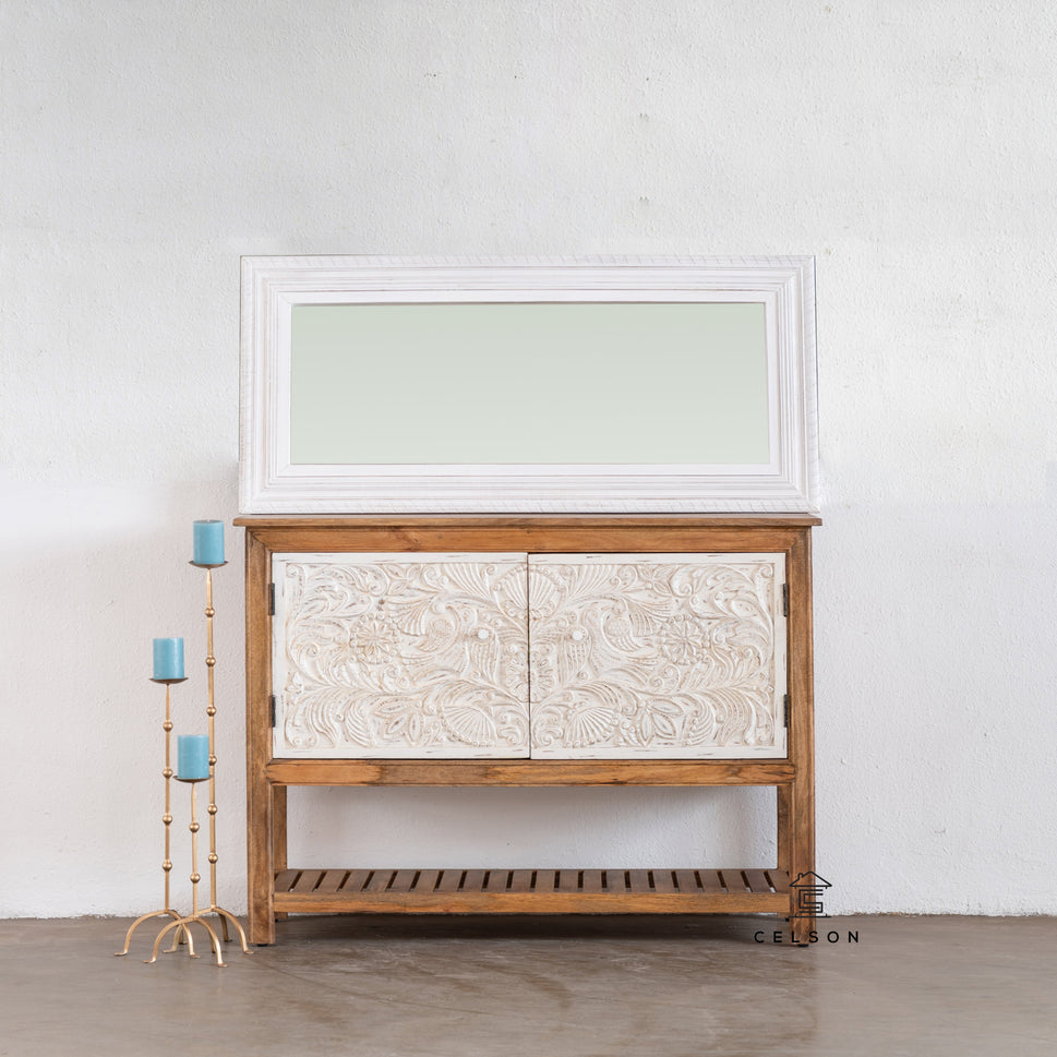 Priestly Hand Carved Wooden Console Table