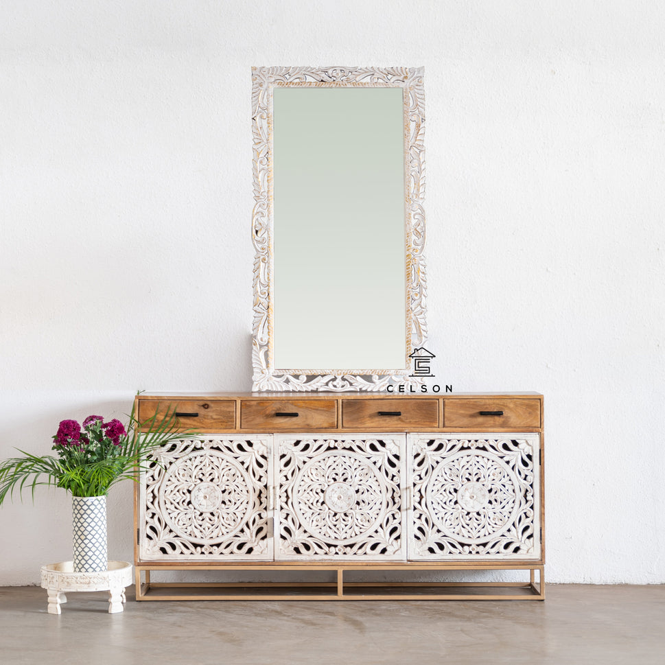 Calvin Hand Carved Wooden Sideboard