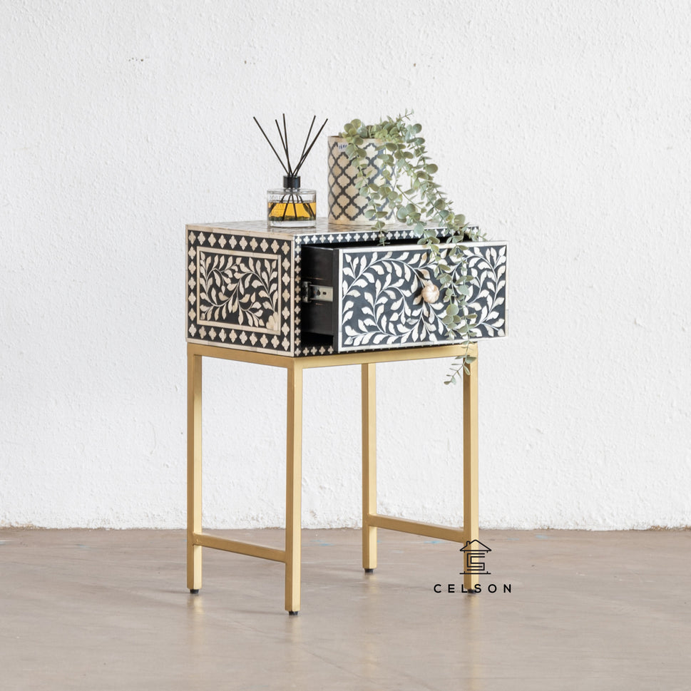 Suzy Bone Inlay Bedside