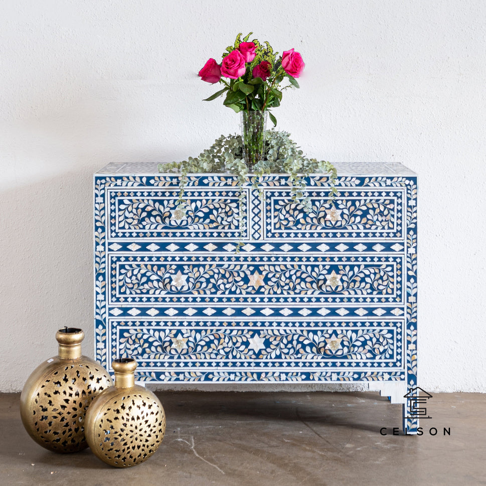 Judith Mother of Pearl Inlay Chest of Drawer