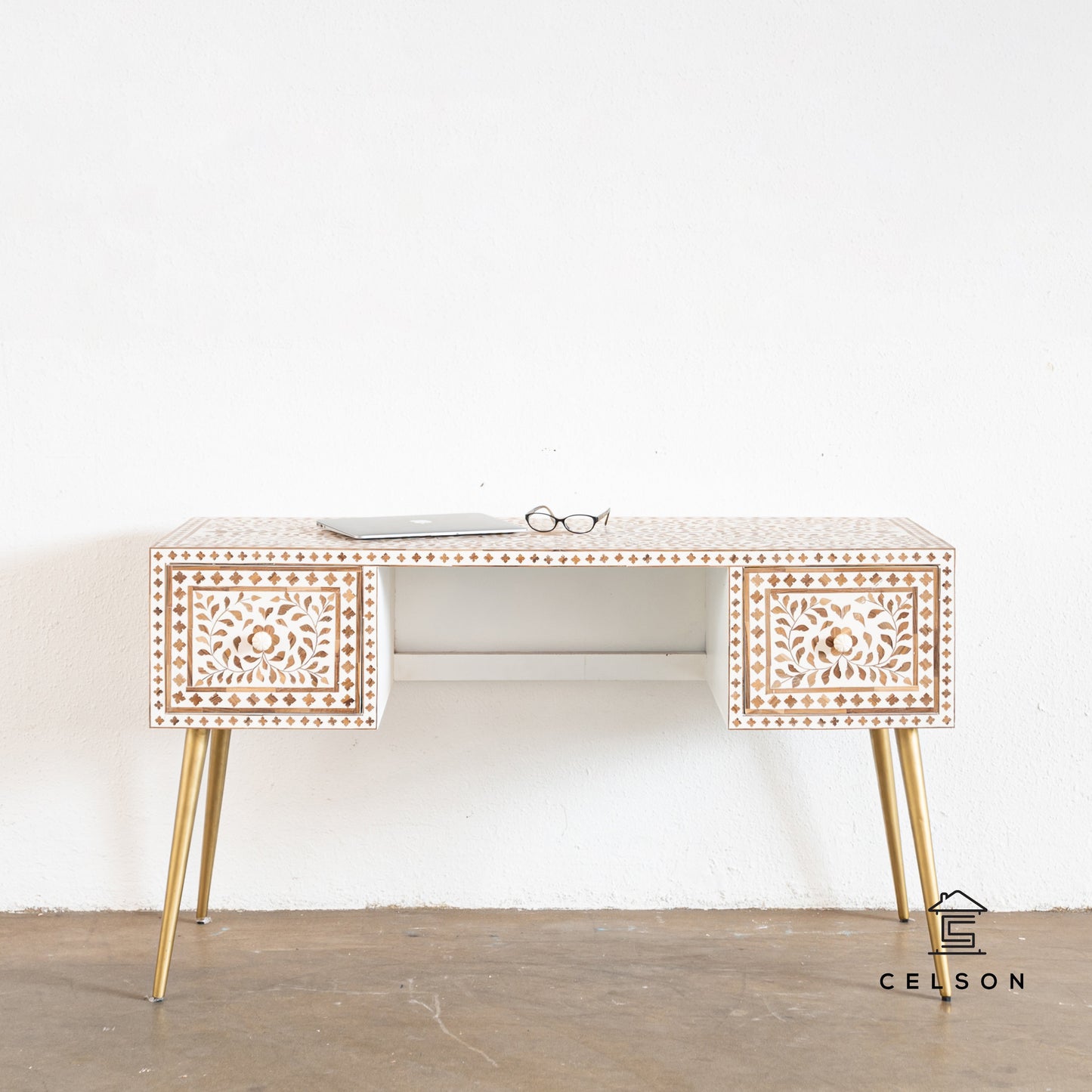 Sarah Hand Carved Wooden Study Table