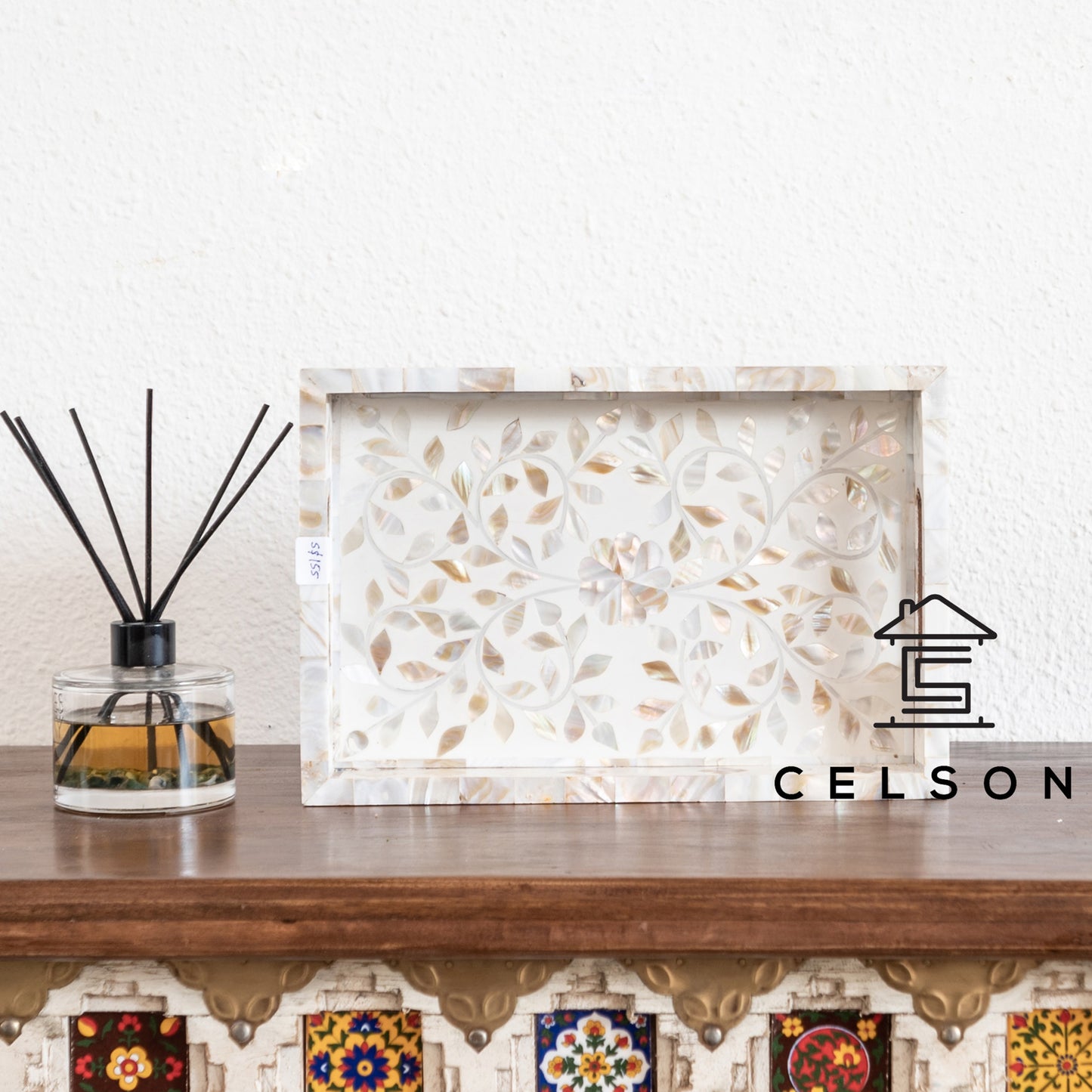 Gus Mother of Pearl Inlay Tray