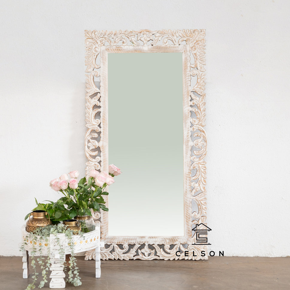 Ansh Carved Wooden Mirror