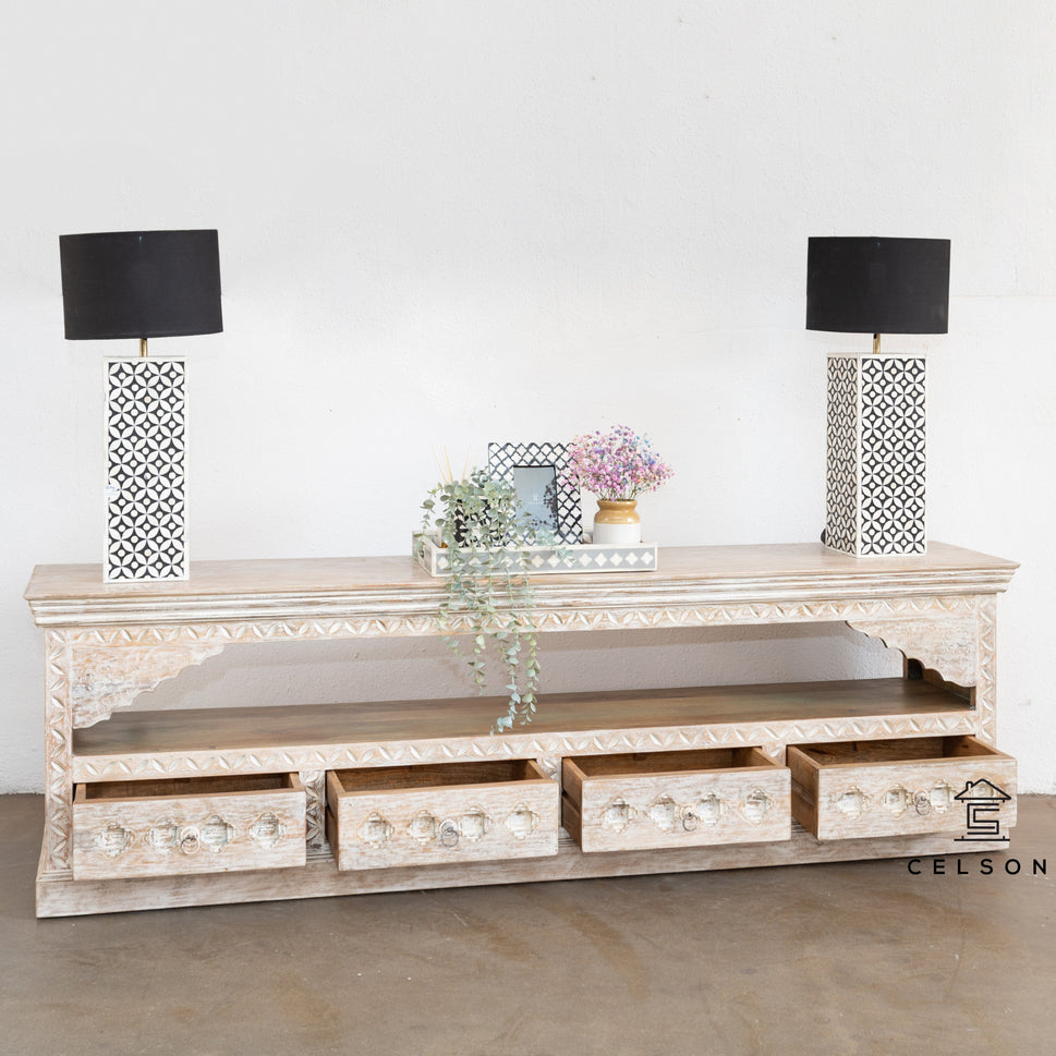 Jenn Hand Carved TV Cabinet