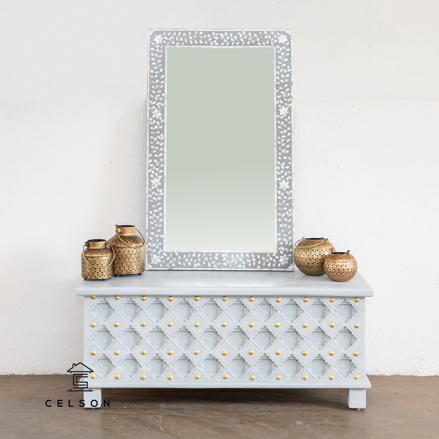 Ramona Mother of Pearl Inlay Mirror