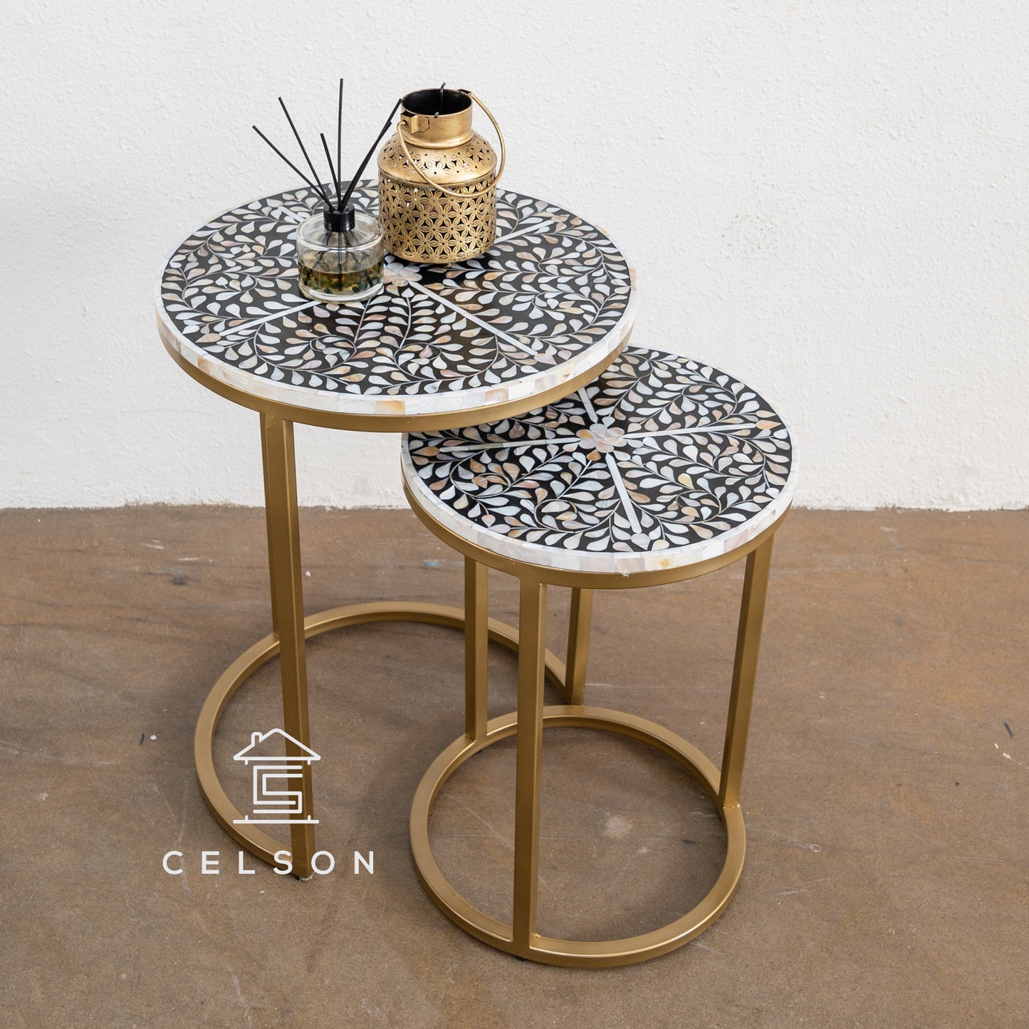 Kelvin Mother of Pearl Inlay Nesting Table Set