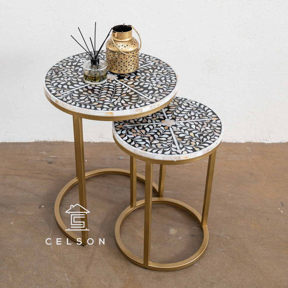 Kelvin Mother of Pearl Inlay Nesting Table Set