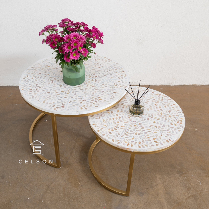 Isha Mother of Pearl Inlay Coffee Table