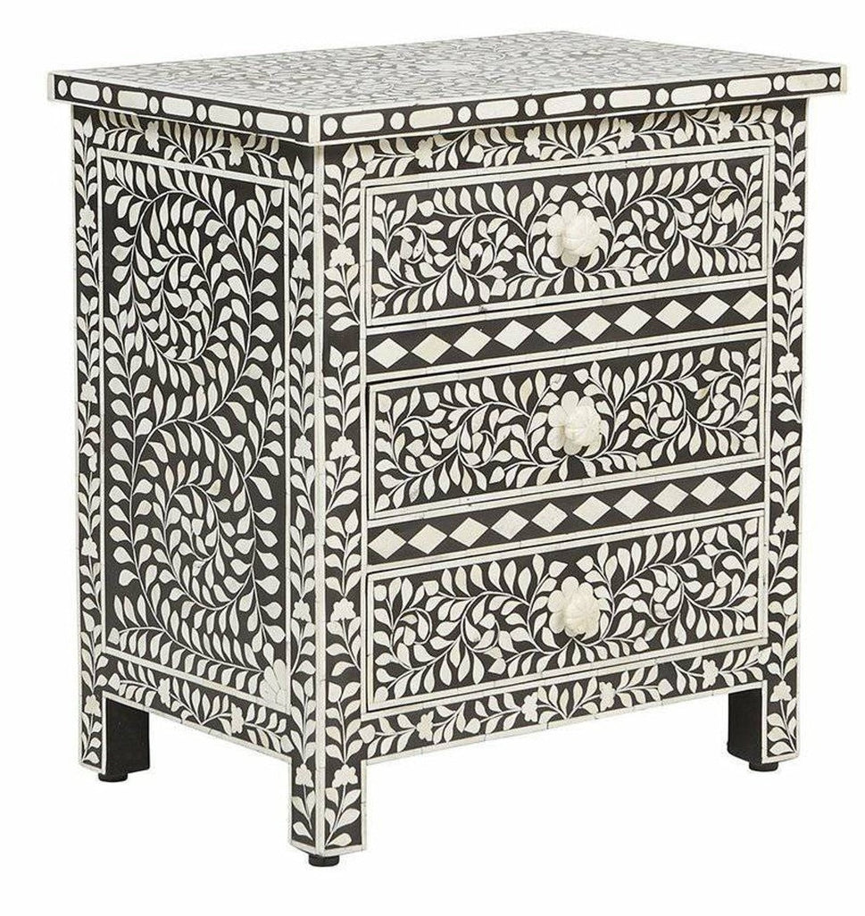 Pingle Bone Inlay Bedside