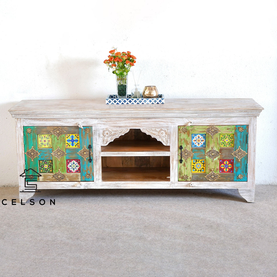 Stella Carved Tile TV Cabinet