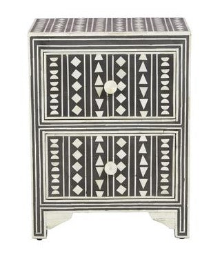 Jasper Bone Inlay Bedside
