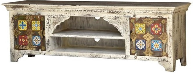 Morton Hand Carved Tile TV Cabinet