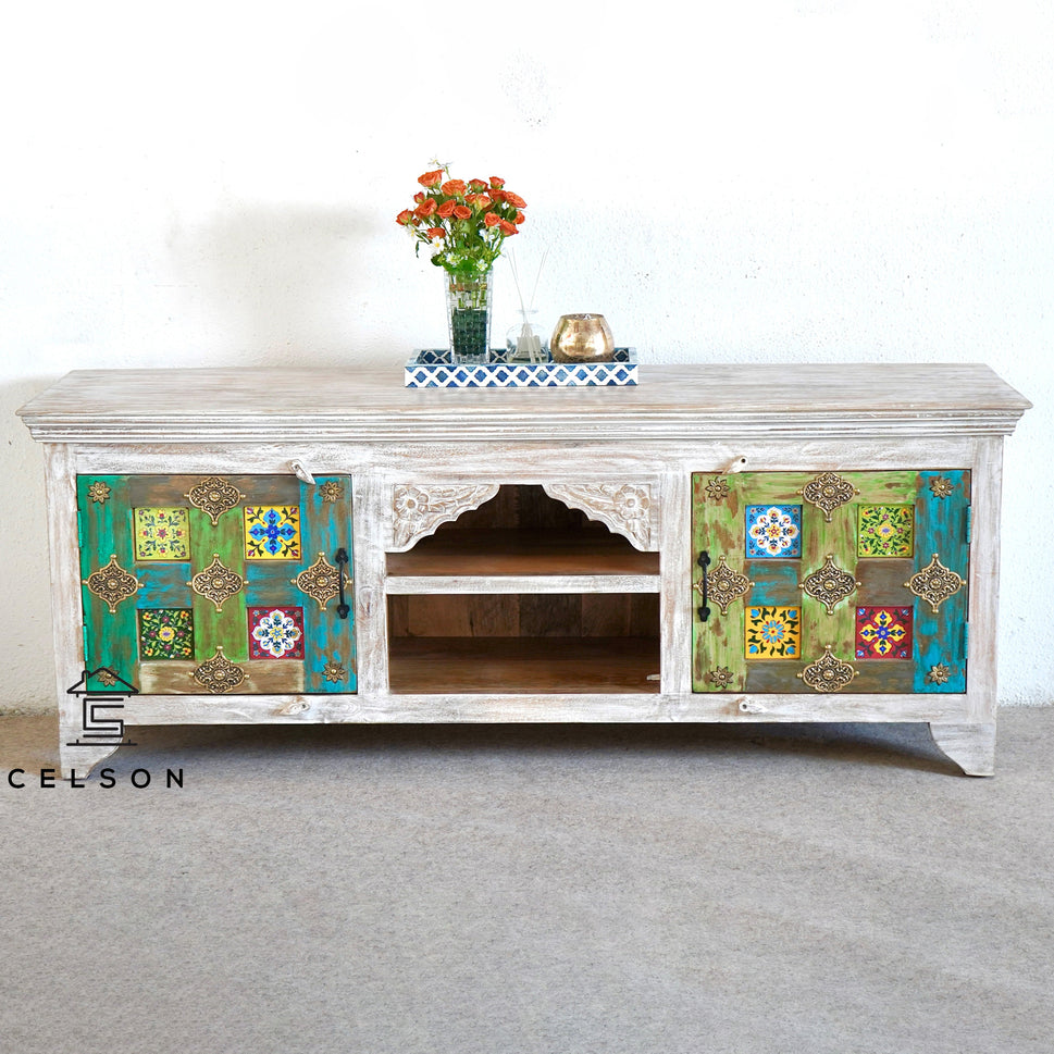 Stella Carved Tile TV Cabinet