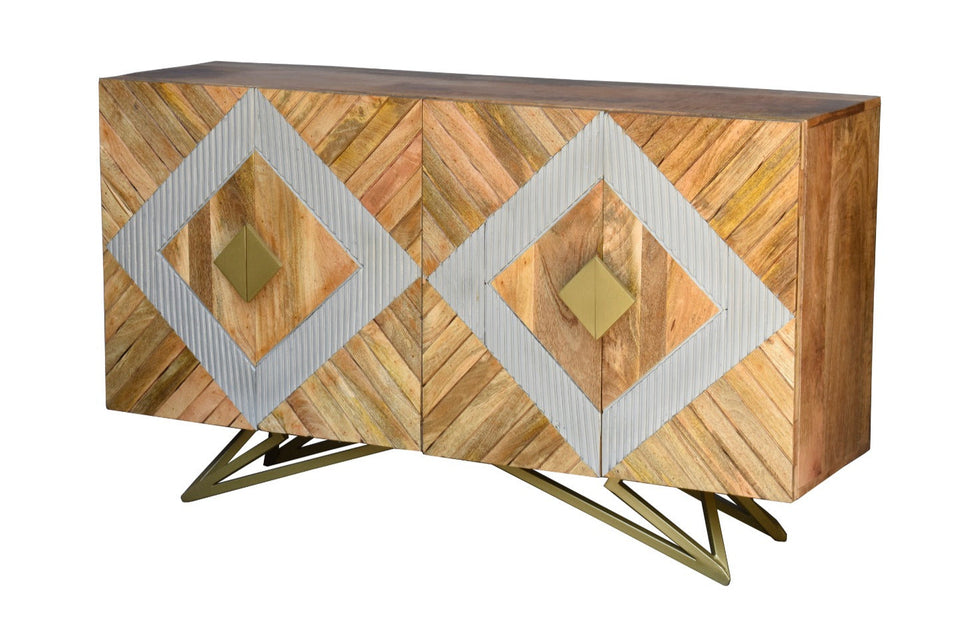 Yashu Hand Carved Wooden Sideboard