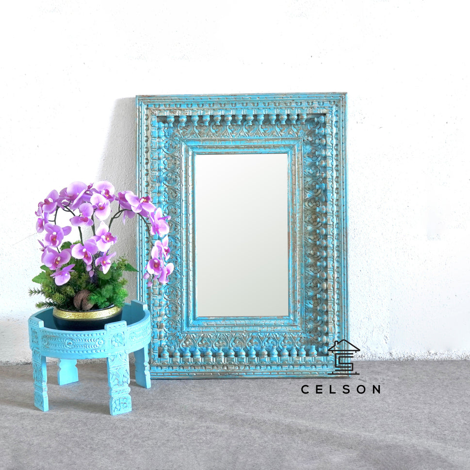 Amritage Spindle Carved Wooden Mirror