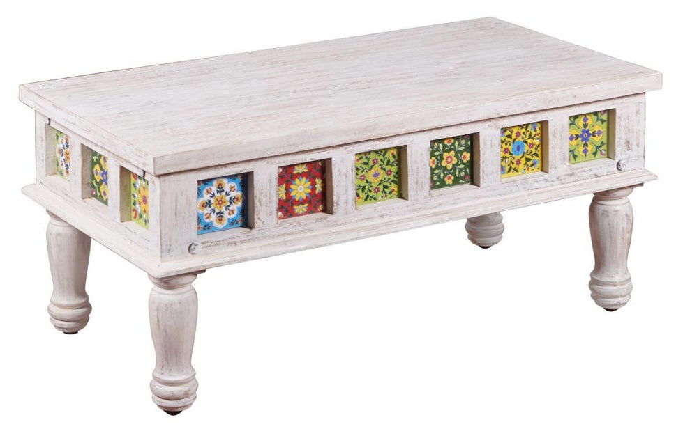 Willy Carved Tile Coffee Table