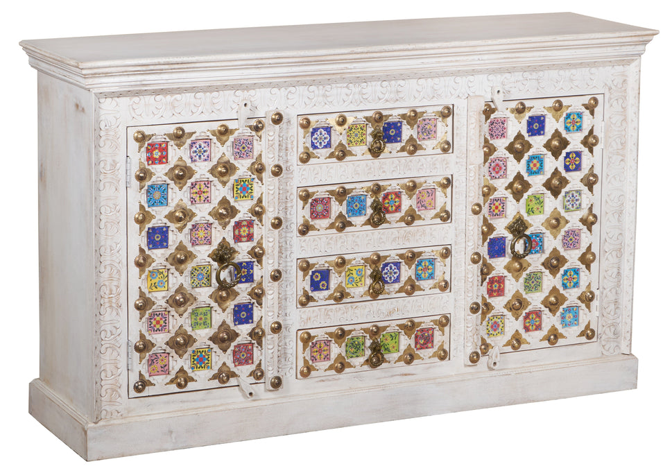 Eliana Carved Tile SideBoard