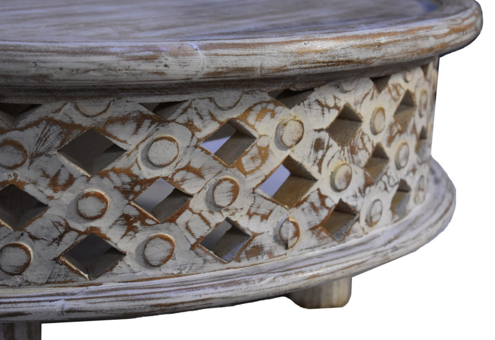 Andrea Carved Wooden Coffee Table