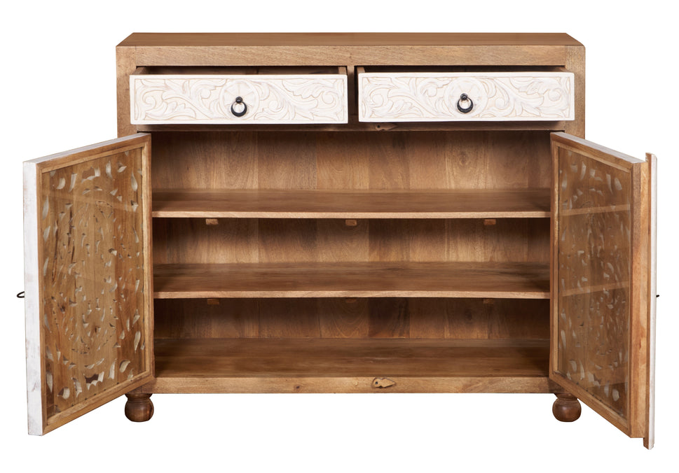 Amelia Carved Wooden Chest