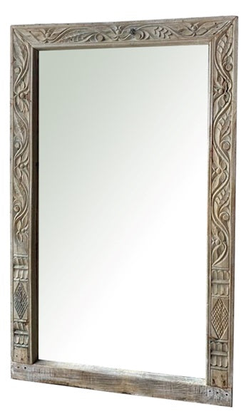 Tejas Hand Carved Wooden Mirror