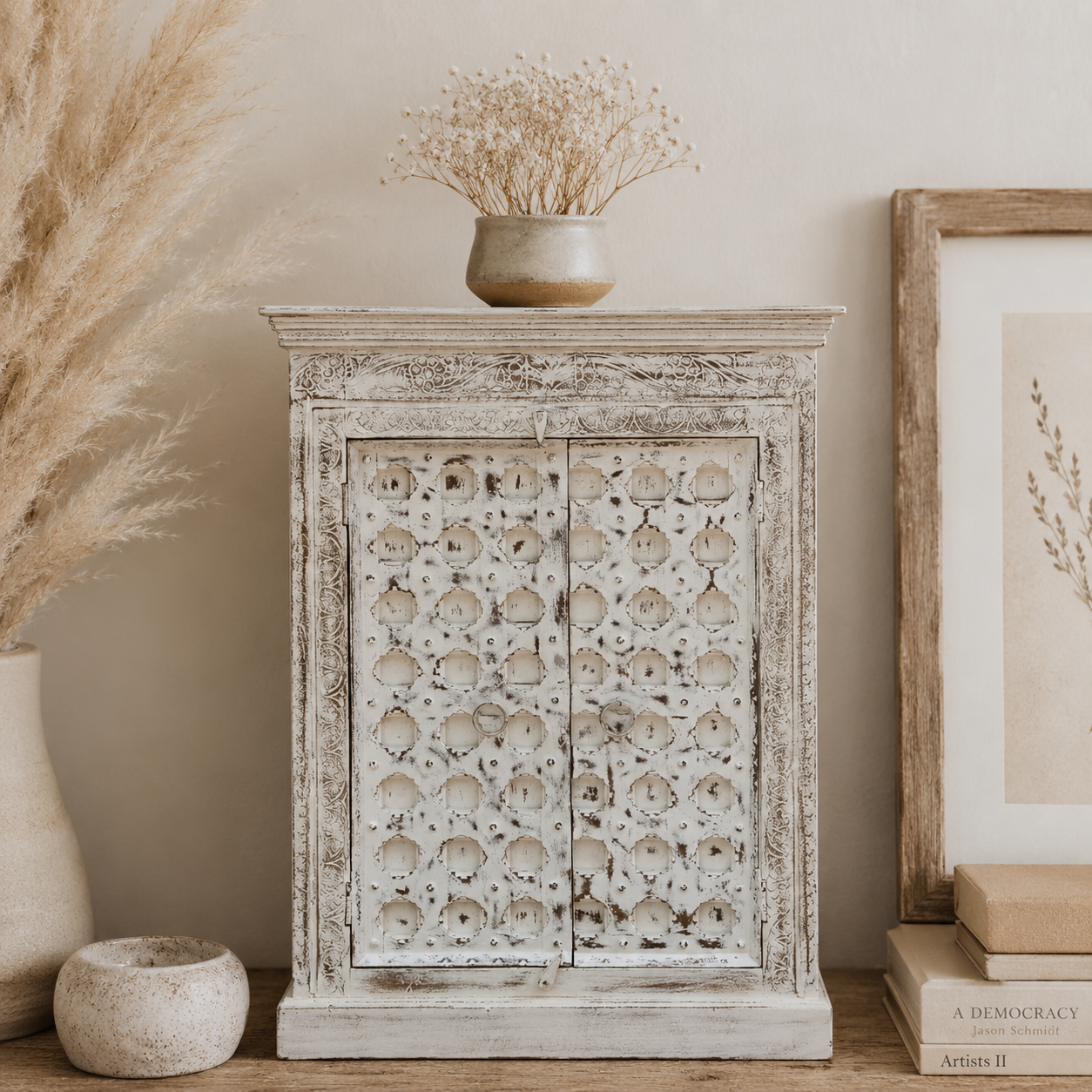 Chand Carved Wooden Cabinet