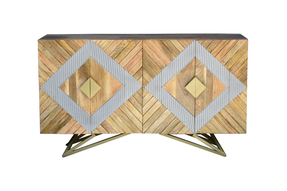 Yashu Hand Carved Wooden Sideboard
