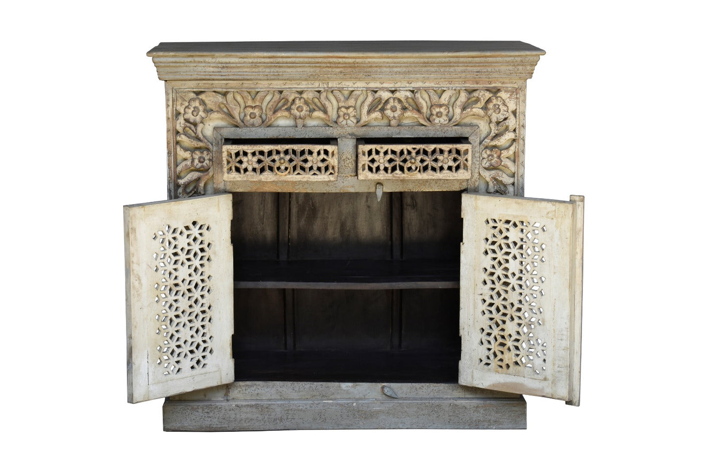 Dorries Carved Wooden Cabinet