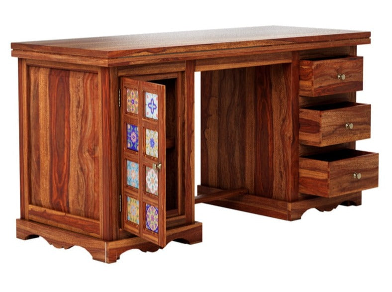 Corey Wooden Hand Carved Study Table