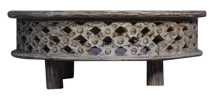 Andrea Carved Wooden Coffee Table