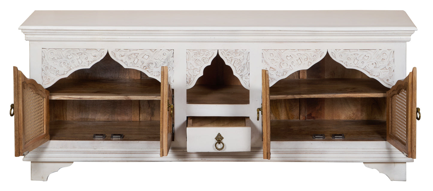 Isabelle Carved Wooden TV Cabinet