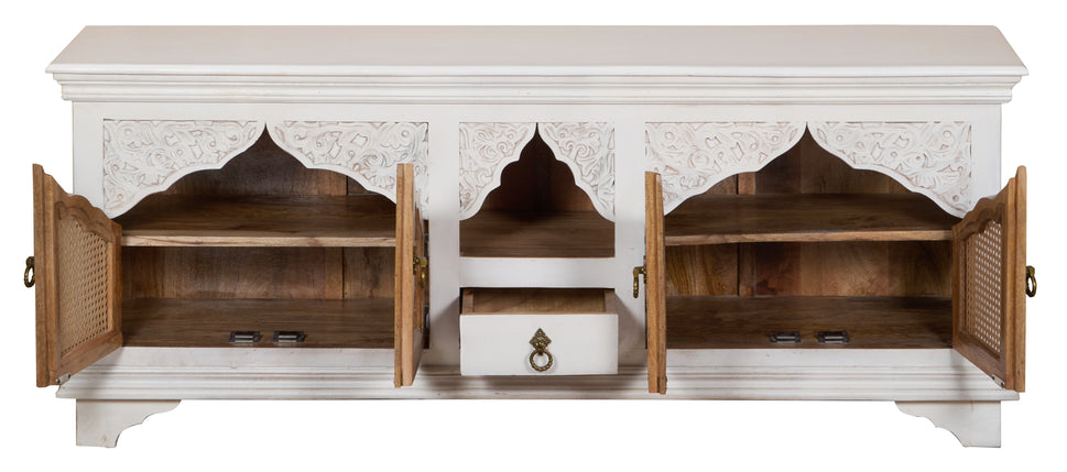 Isabelle Carved Wooden TV Cabinet