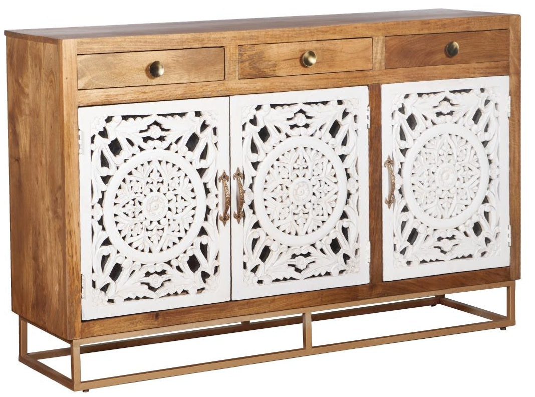 Budd Carved Wooden Sideboard