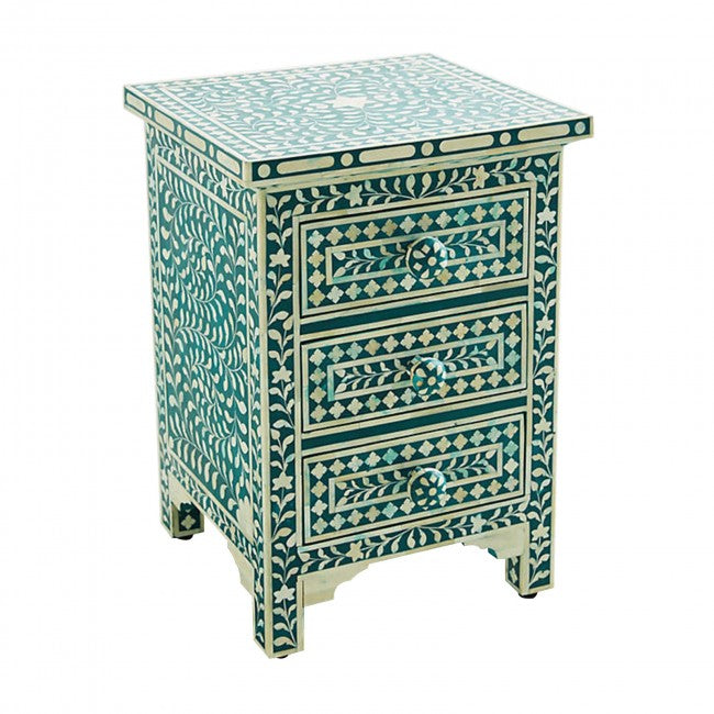 Lakky Bone Inlay Bedside