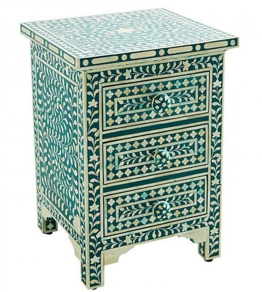 Lakky Bone Inlay Bedside