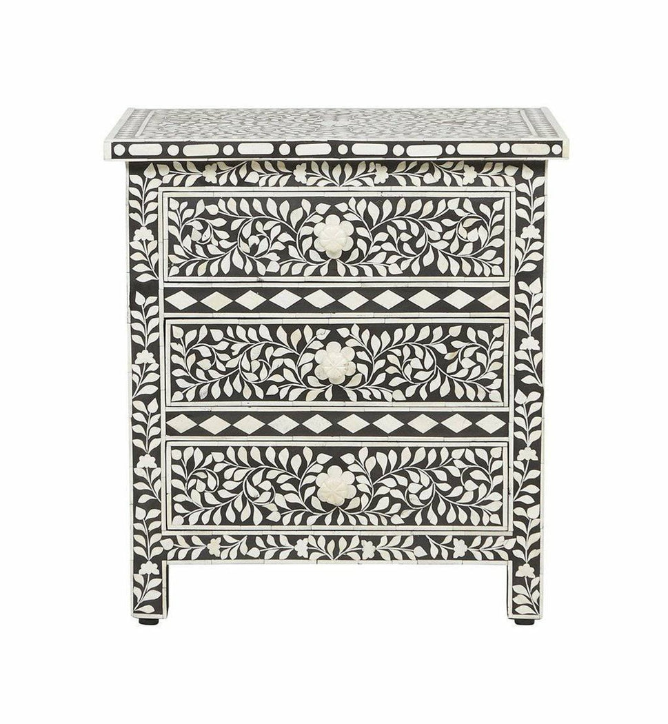 Pingle Bone Inlay Bedside