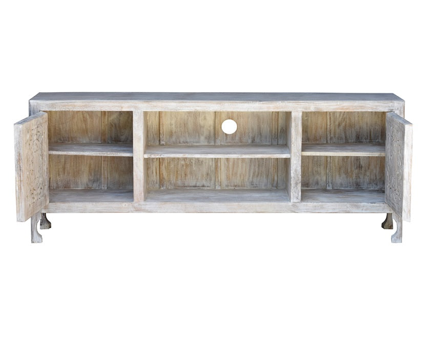 Ivva Hand Carved Wooden TV Cabinet