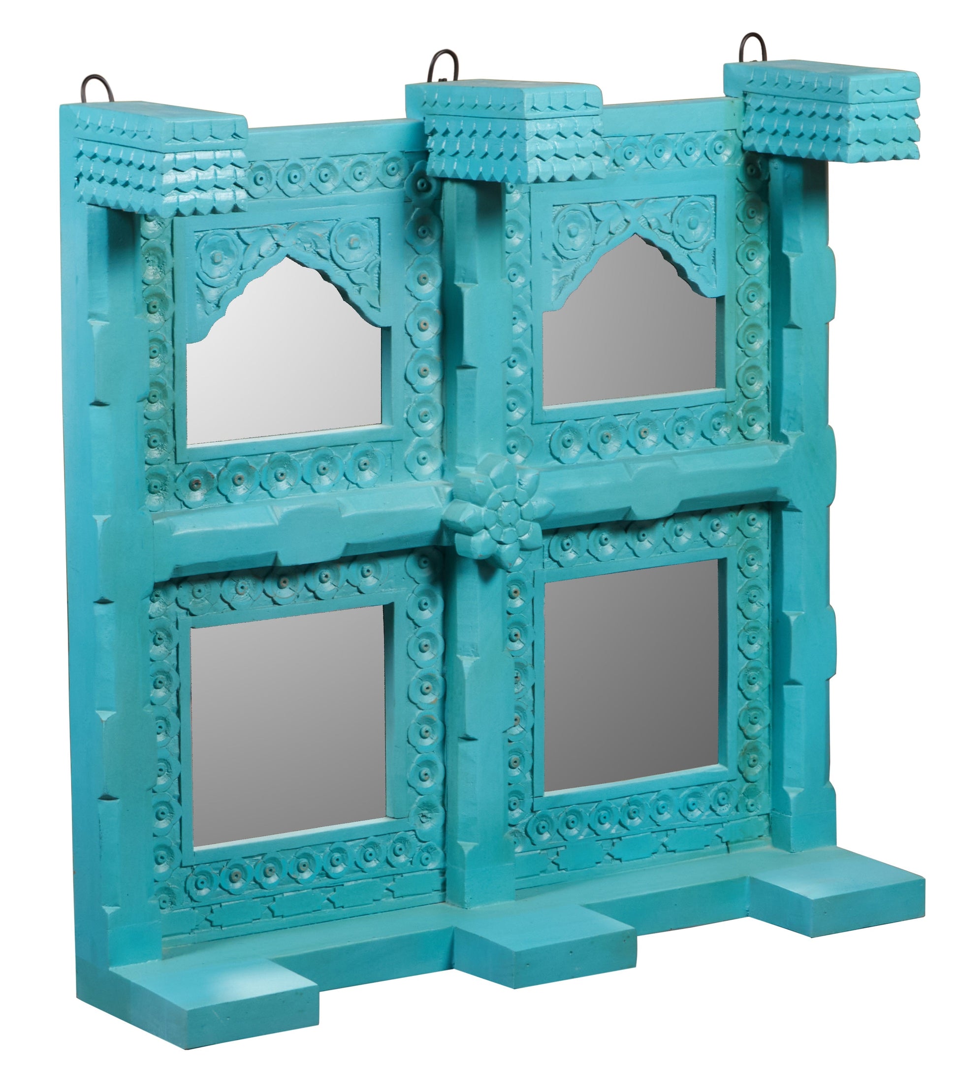 Mehrab Hand Carved Wooden Mirror