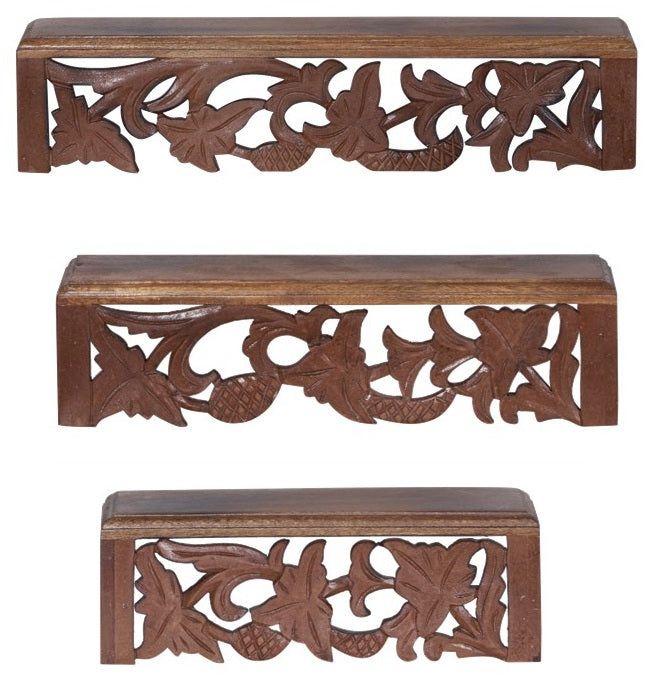 Megan Wooden Wall Shelves Set of 3