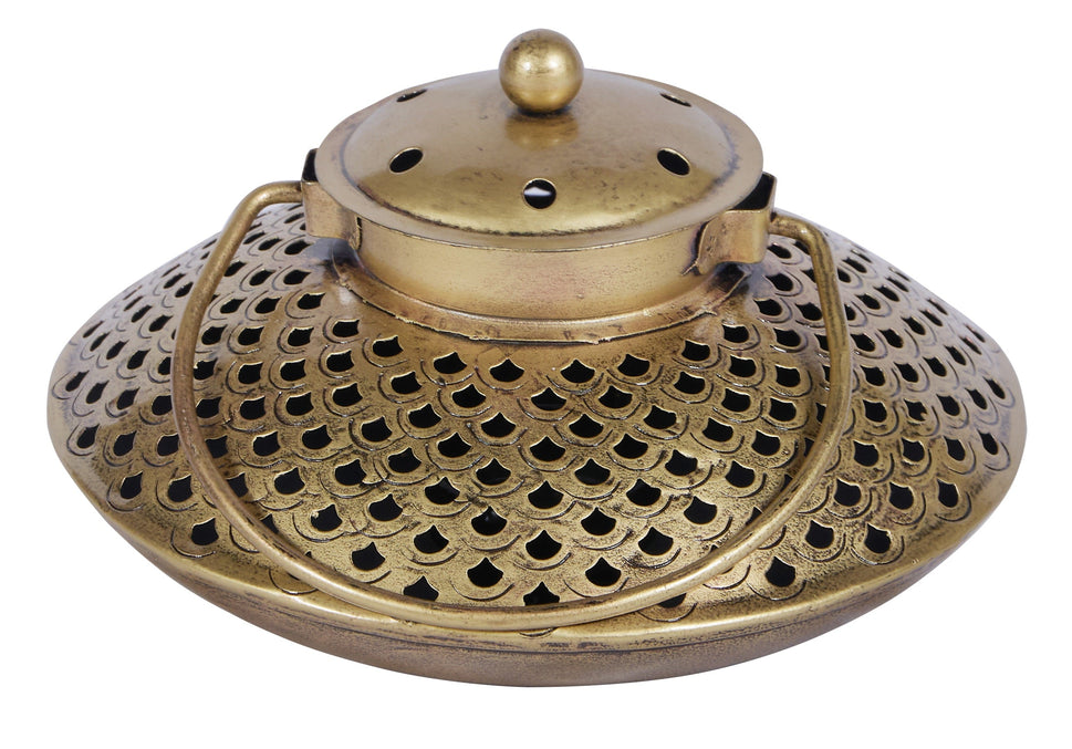 Fish  Antique Brass Lantern