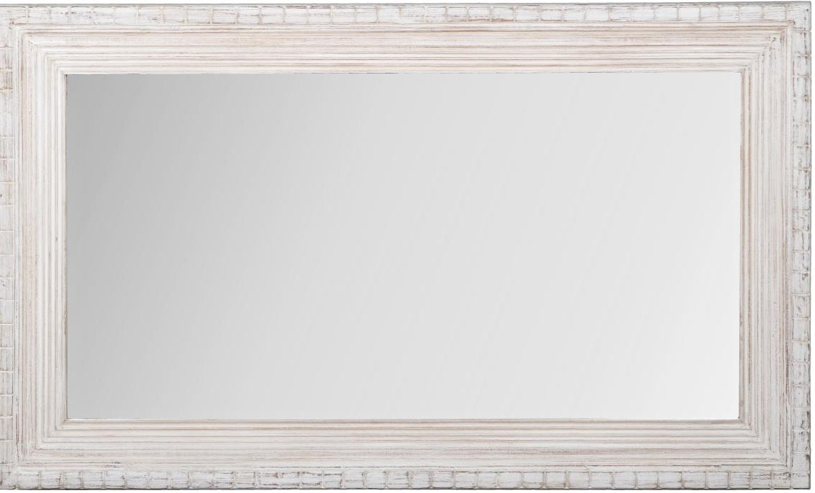Jay Solid Indian Wood Carved Mirror