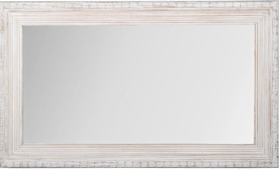 Jay Solid Indian Wood Carved Mirror